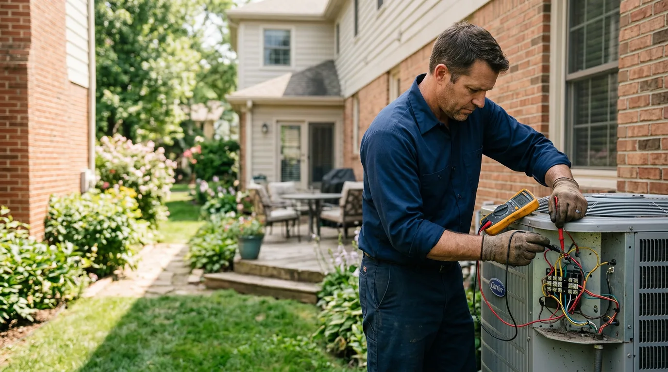HVAC technician working near Sheldon, MO
